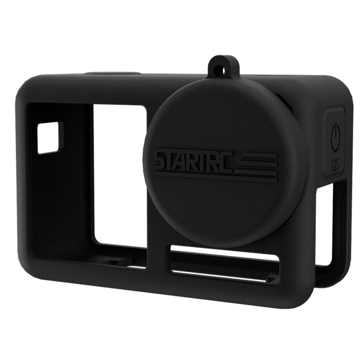 Para DJI OSMO Action 4/3 STARTRC Funda de silicona a prueba de golpes con tapa de lente y correa