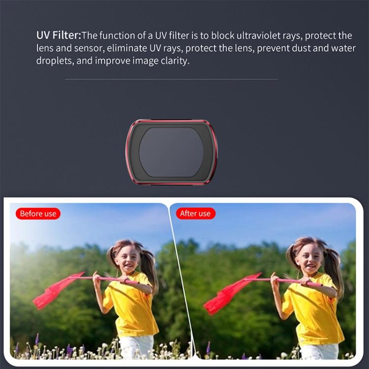 Para filtro de lente UV DJI OSMO Pocket 3 STARTRC, UV
