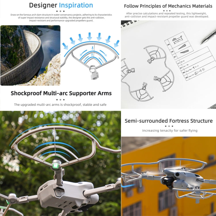 Para DJI Mini 4 Pro Sunnylife N4P-KC712 Drone hélice protector anillo anticolisión, For DJI Mini 4 Pro