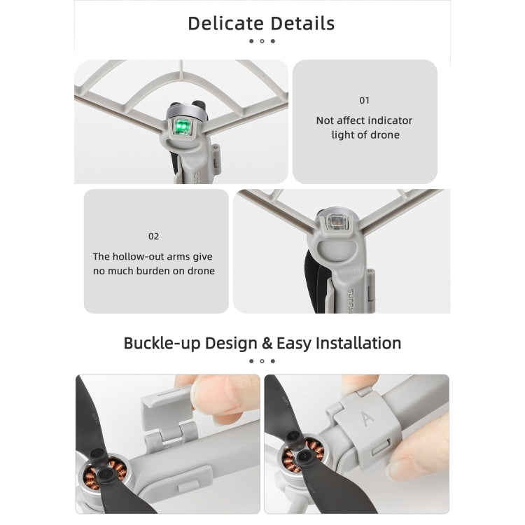 Para DJI Mini 4 Pro Sunnylife N4P-KC712 Drone hélice protector anillo anticolisión, For DJI Mini 4 Pro