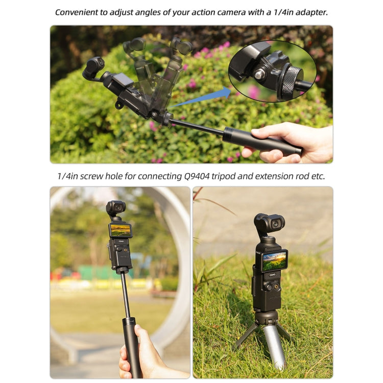 Para DJI OSMO Pocket 3 Sunnylife adaptador de expansión plegable doble ganchos adaptador funda protectora con soporte, OP3-AD748