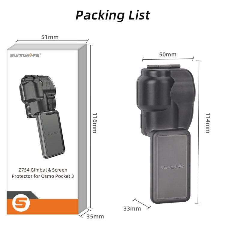 Para DJI OSMO Pocket 3 Sunnylife Protector de cámara con cubierta de cardán integrado, OP3-Z754