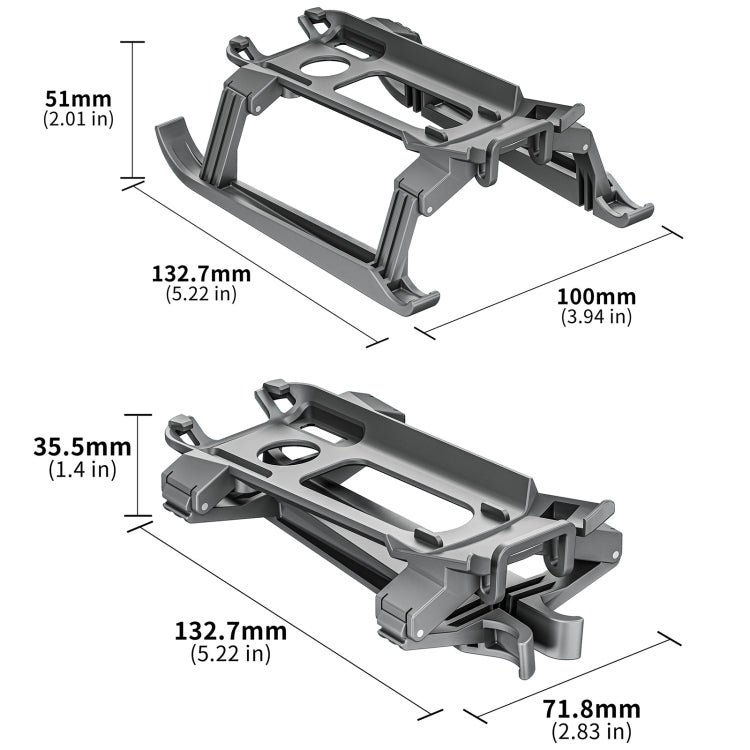 Bastidor de entrenamiento para tren de aterrizaje elevado, anticaídas y antisuciedad, plegable, para DJI Air 3S/3 STARTRC