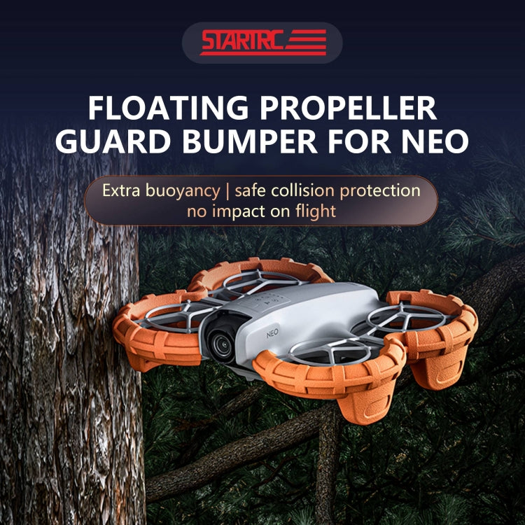 Parachoques protector de hélice flotante antihundimiento ligero para DJI Neo STARTRC, For DJI Neo (Orange)