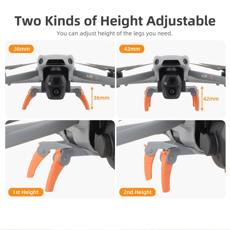 Para DJI Air 3S / 3 Extensiones de tren de aterrizaje Sunnylife Pata de soporte de engranajes de araña elevados