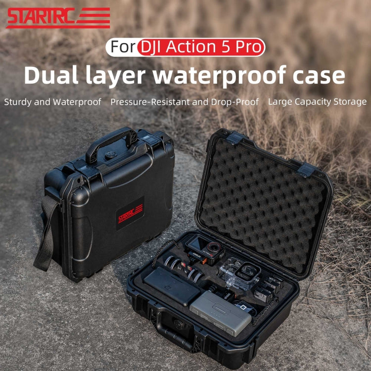Estuche de almacenamiento tipo maleta de doble capa EVA ABS resistente al agua STARTRC para DJI Osmo Action 5 Pro, For DJI Osmo Action 5 Pro