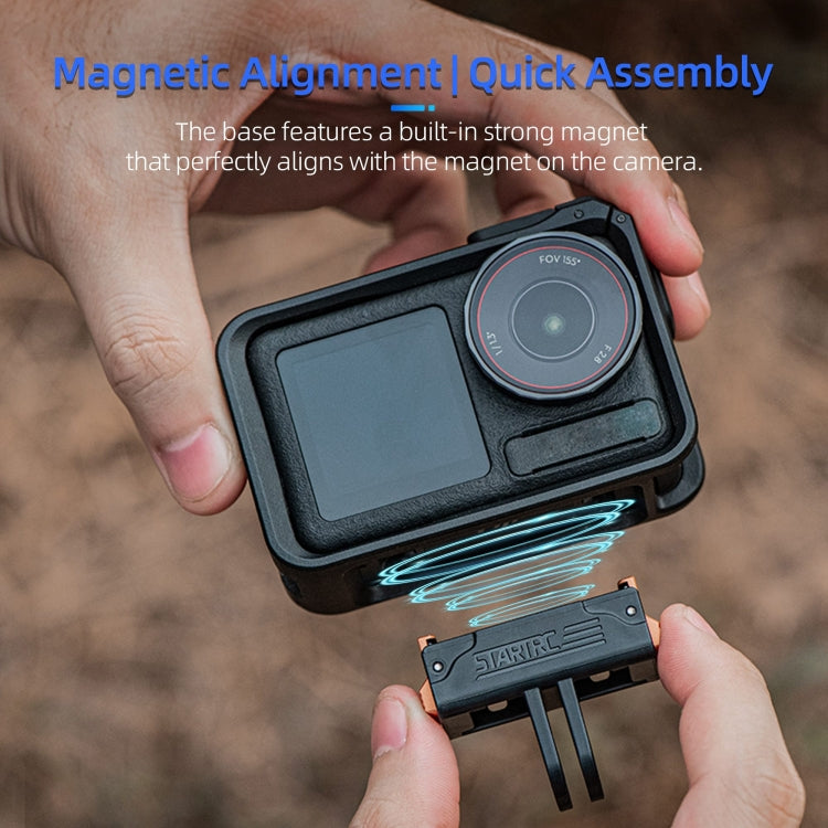 Soporte de extensión magnético con adaptador rápido de plástico STARTRC para DJI Osmo Action 5 Pro, For DJI Osmo Action 5 Pro / 4 / 3 Plastic