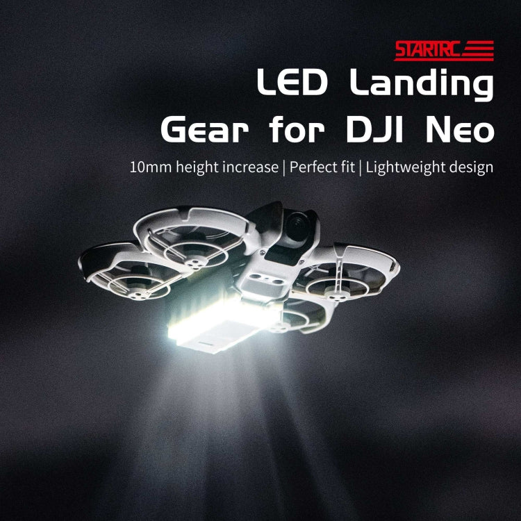 Soporte de entrenamiento para tren de aterrizaje elevado anticaídas plegable con luz LED para DJI Neo STARTRC, For DJI Neo