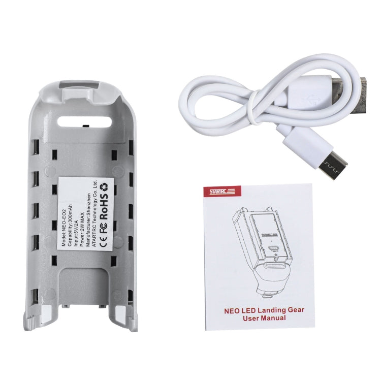 Soporte de entrenamiento para tren de aterrizaje elevado anticaídas plegable con luz LED para DJI Neo STARTRC, For DJI Neo
