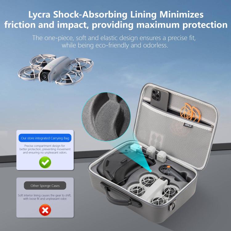 Bolso de mano de PU para almacenamiento en el hombro mejorado para DJI Neo STARTRC, For DJI Neo Upgraded