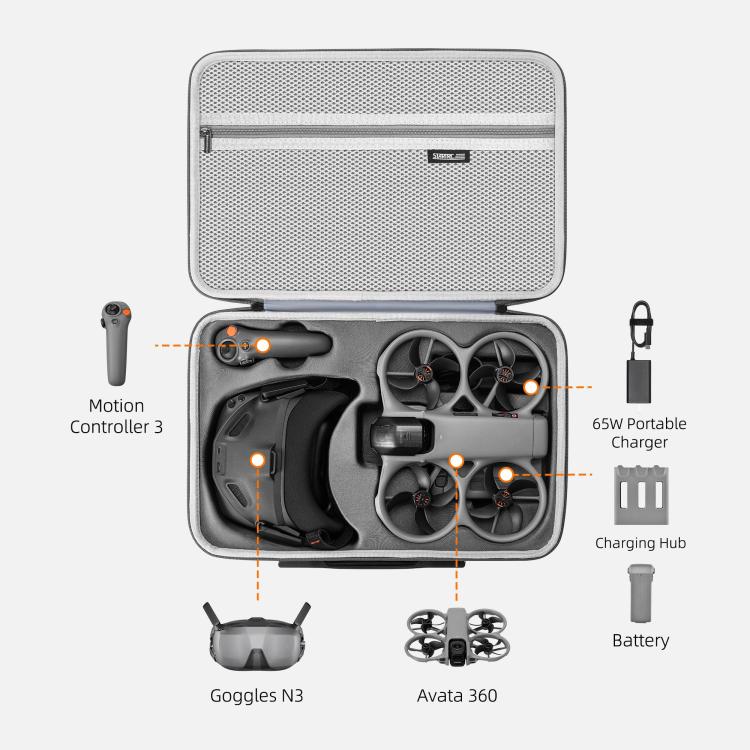 Bolso de hombro de PU mejorado para DJI Avata 360 STARTRC, bolso de mano para kit de vuelo con sensor de movimiento., For DJI Avata 360