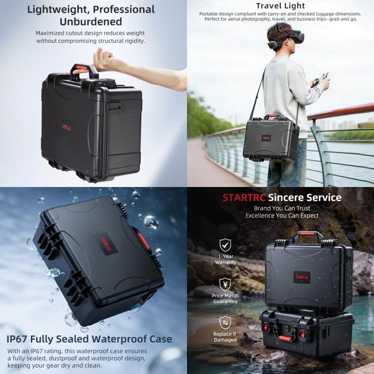 Maleta portátil impermeable con sensor de movimiento para DJI Avata 360 STARTRC, caja de almacenamiento para kit de vuelo., For DJI Avata 360