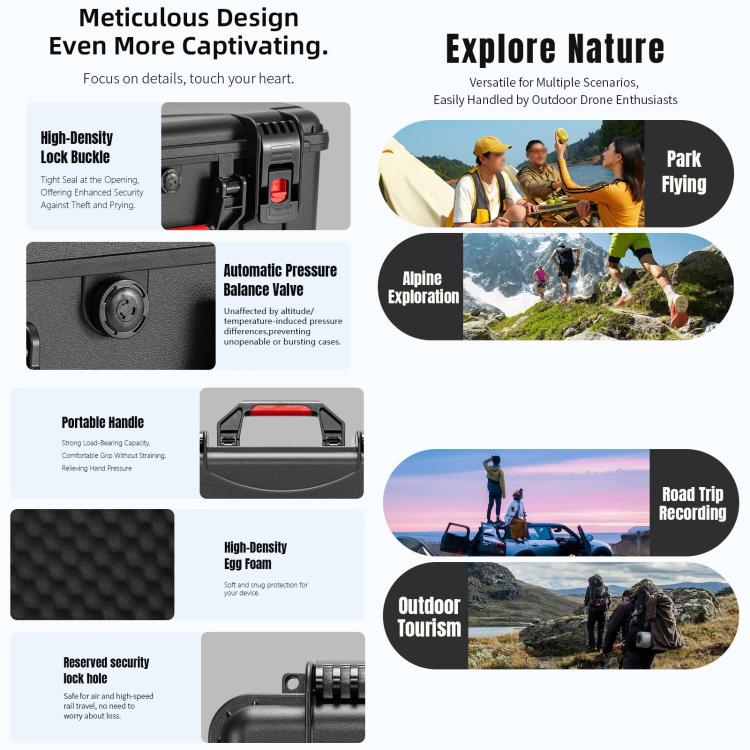 Maleta portátil impermeable con sensor de movimiento para DJI Avata 360 STARTRC, caja de almacenamiento para kit de vuelo., For DJI Avata 360