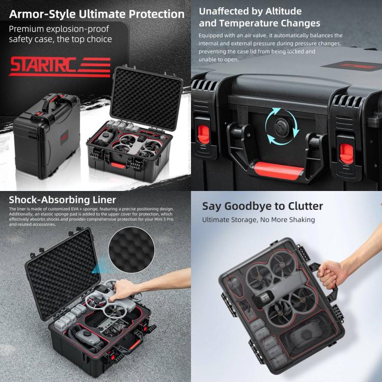 Maleta portátil impermeable con sensor de movimiento para DJI Avata 360 STARTRC, caja de almacenamiento para kit de vuelo., For DJI Avata 360