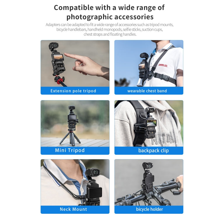 Para DJI OSMO Pocket 3 STARTRC soporte adaptador de expansión de marco de protección, For DJI OSMO Pocket 3 Expansion Adapter