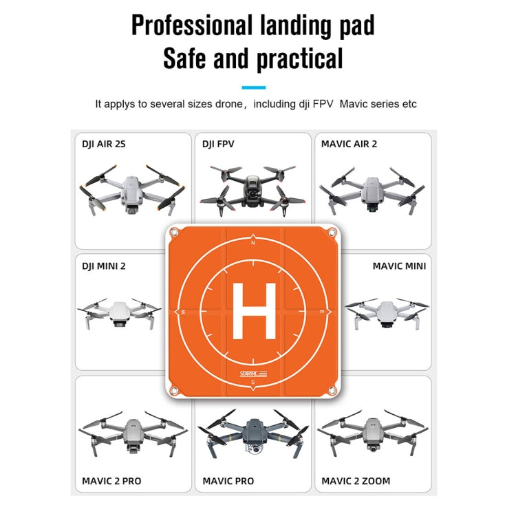 STARTRC Plataforma de aterrizaje cuadrada plegable portátil de 65 cm para DJI FPV / mini 2 / Mavic Air 2 / Air 2S, 65cm