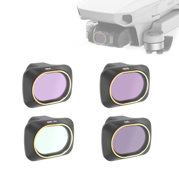 JSR Drone 4 en 1 UV +CPL+ND4+ND8 Filtro de lente para DJI MAVIC mini, UV+CPL+ND4+ND8