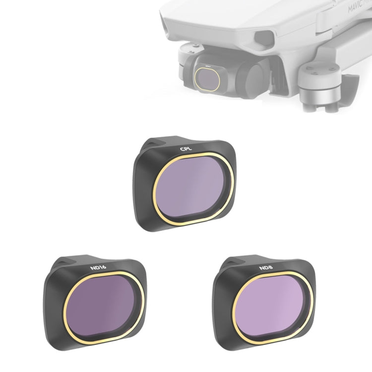 JSR Drone 3 en 1 CPL+ND8+ND16 Filtro de lente para DJI MAVIC mini, CPL+ND8+ND16