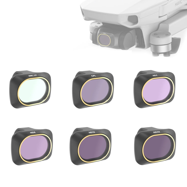 JSR Drone 6 en 1 UV+CPL+ND4+ND8+ND16+ND32 Filtro de lente para DJI MAVIC mini, UV+CPL+ND4+ND8+ND16+ND32