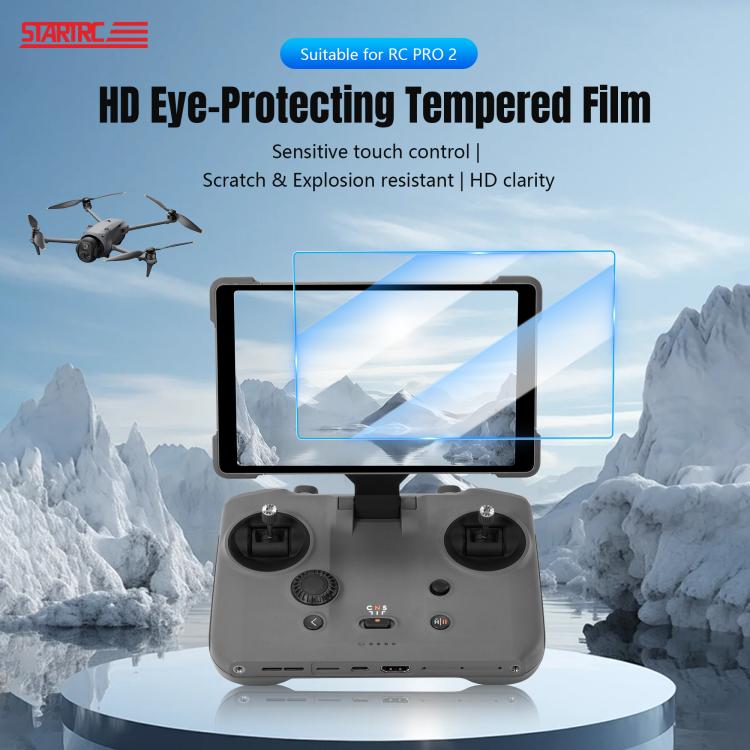 STARTRC 2 láminas de vidrio templado HD para DJI Mavic 4 Pro / RC Pro 2, HD Glass Film