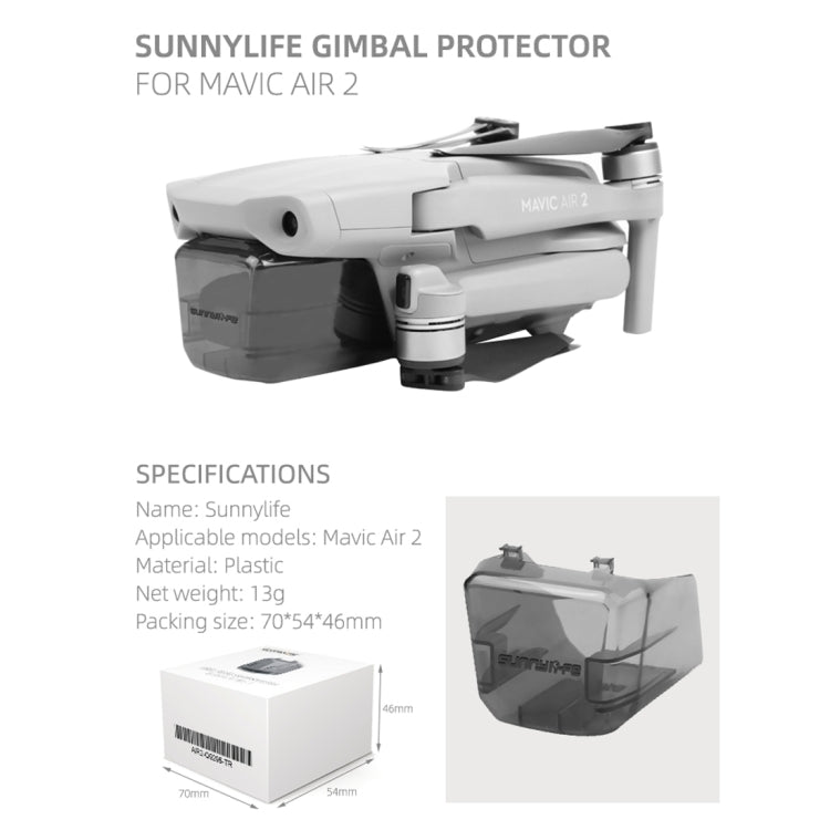 Sunnylife para DJI Mavic Air 2 cubierta protectora de lente de cámara, For DJI Mavic Air 2