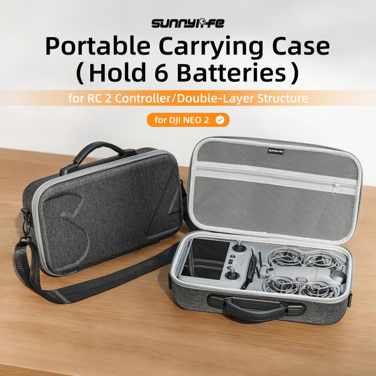 Estuche de transporte portátil Sunnylife para DJI Neo 2, incluye bolso de hombro, bolsa protectora y estuche rígido de viaje., Combo Shoulder Bag