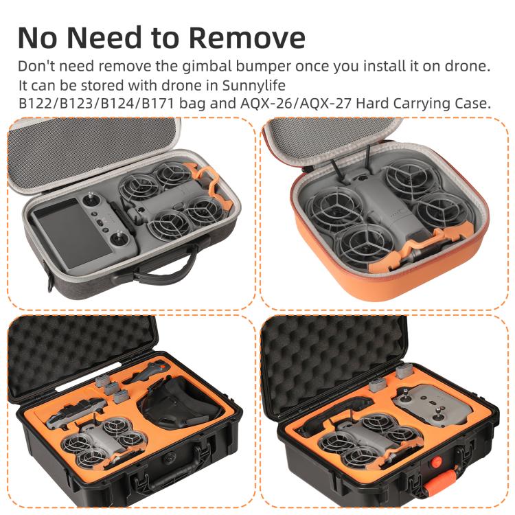 Para DJI Neo 2 Sunnylife Parachoques de cardán de liberación rápida Protector de lente de dron Cámara Barra protectora Soporte de protección a prueba de golpes, For DJI Neo 2