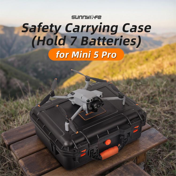 Bolsa de viaje rígida de seguridad Sunnylife de gran capacidad, impermeable y a prueba de golpes para DJI Mini 5 Pro., For DJI Mini 5 Pro