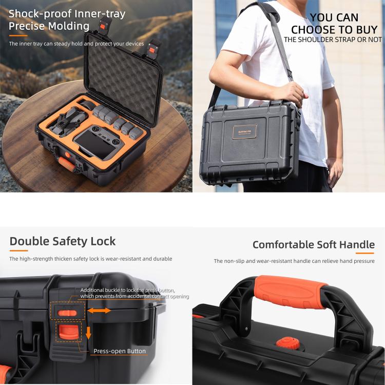 Bolsa de viaje rígida de seguridad Sunnylife de gran capacidad, impermeable y a prueba de golpes para DJI Mini 5 Pro., For DJI Mini 5 Pro