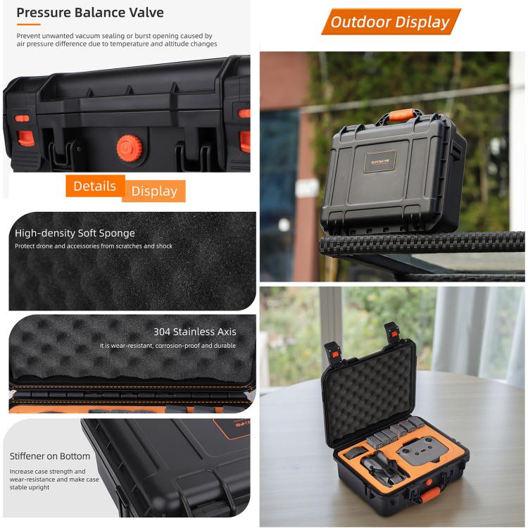 Bolsa de viaje rígida de seguridad Sunnylife de gran capacidad, impermeable y a prueba de golpes para DJI Mini 5 Pro., For DJI Mini 5 Pro