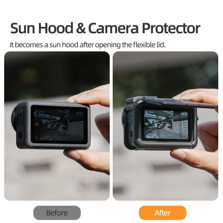 Funda protectora Sunnylife para DJI Osmo Action 6, adaptador de montaje y carcasa con parasol desmontable., For DJI Osmo Action 6