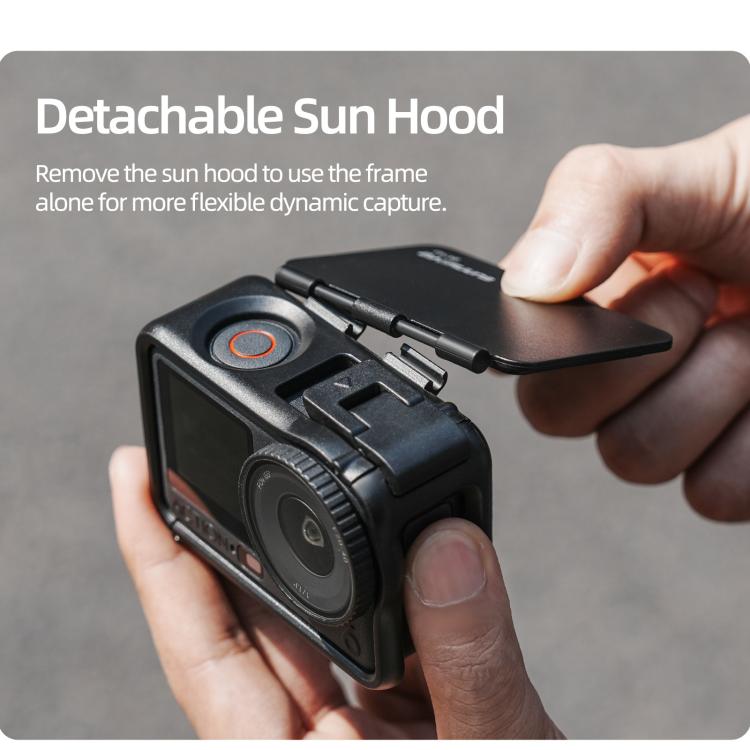 Funda protectora Sunnylife para DJI Osmo Action 6, adaptador de montaje y carcasa con parasol desmontable., For DJI Osmo Action 6
