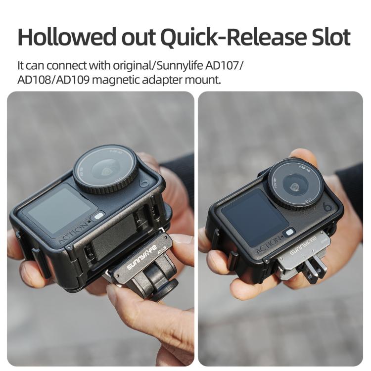 Funda protectora Sunnylife para DJI Osmo Action 6, adaptador de montaje y carcasa con parasol desmontable., For DJI Osmo Action 6