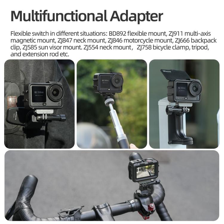 Funda protectora Sunnylife para DJI Osmo Action 6, adaptador de montaje y carcasa con parasol desmontable., For DJI Osmo Action 6