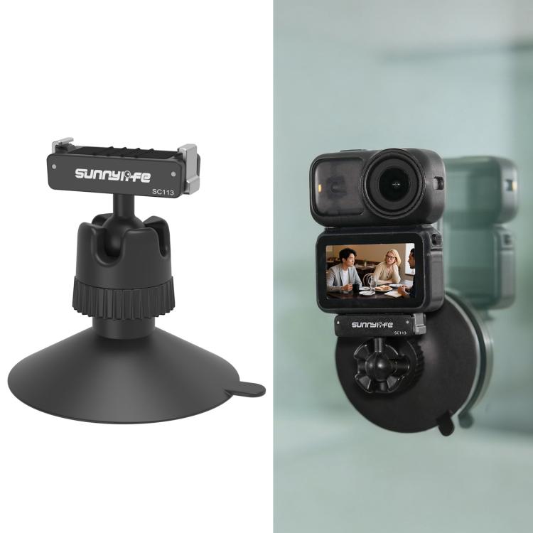 Adaptador de rótula magnética de liberación rápida de doble dirección Sunnylife con ventosa giratoria de 360 grados para DJI Osmo Nano/Action 6, For DJI Osmo Nano / Action 6