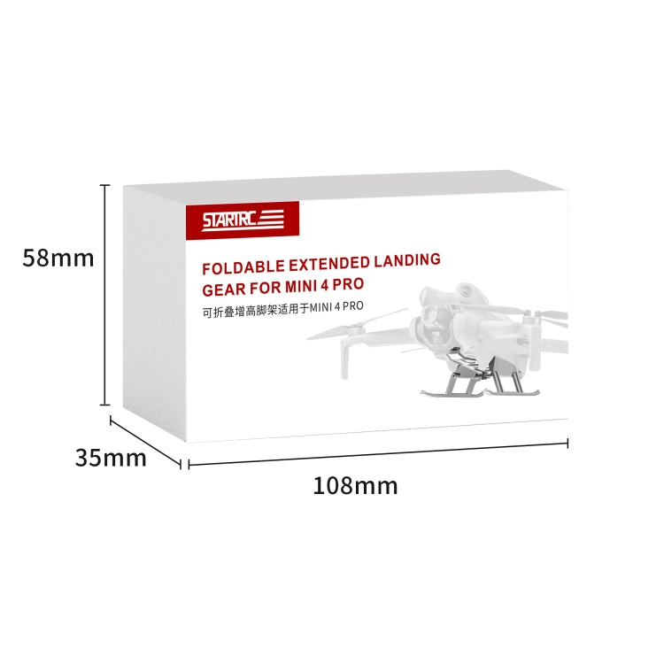 Para DJI Mini 4 Pro STARTRC plegable Anti-caída Anti-suciedad tren de aterrizaje elevado estante de entrenamiento, For DJI Mini 4 Pro
