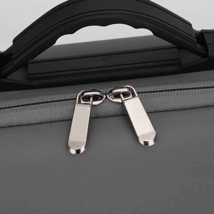 Bolsa de almacenamiento de caja protectora de seguridad portátil de PU a prueba de golpes con textura de diamante para DJI Osmo Mobile 4, Grey
