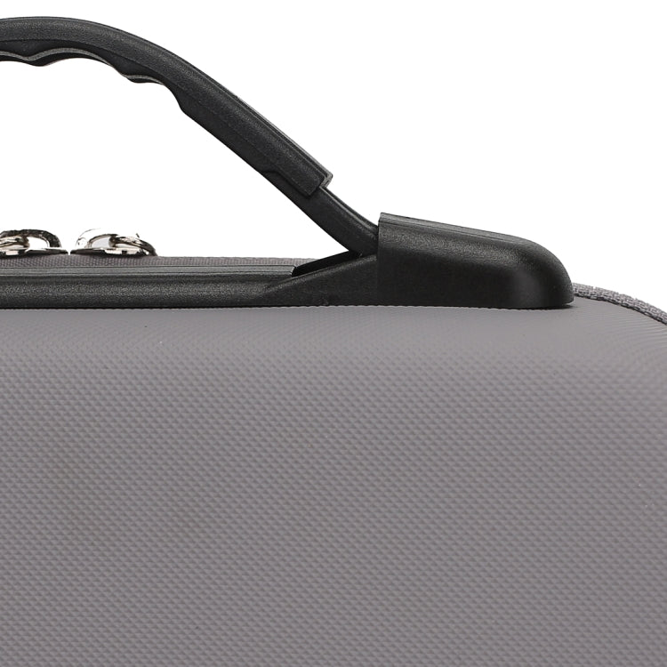 Bolsa de almacenamiento de caja protectora de seguridad portátil de PU a prueba de golpes con textura de diamante para DJI Osmo Mobile 4, Grey