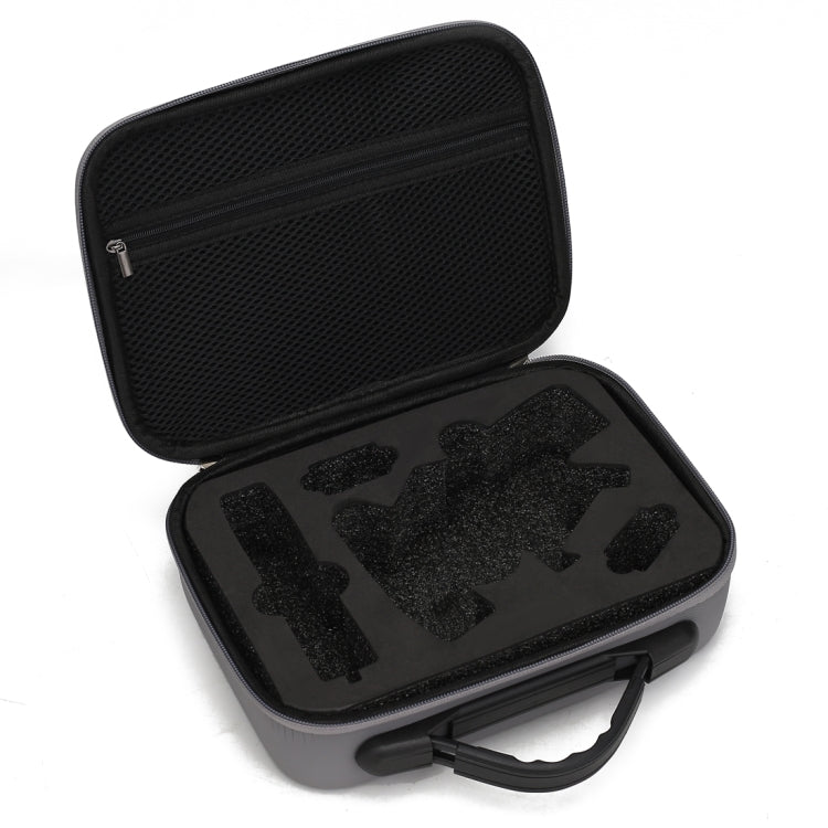 Bolsa de almacenamiento de caja protectora de seguridad portátil de PU a prueba de golpes con textura de diamante para DJI Osmo Mobile 4, Grey