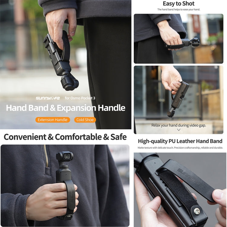 Para DJI OSMO Pocket 3 Sunnylife banda de mano marco protector cubierta de mango de extensión de zapato frío, Extension Frame