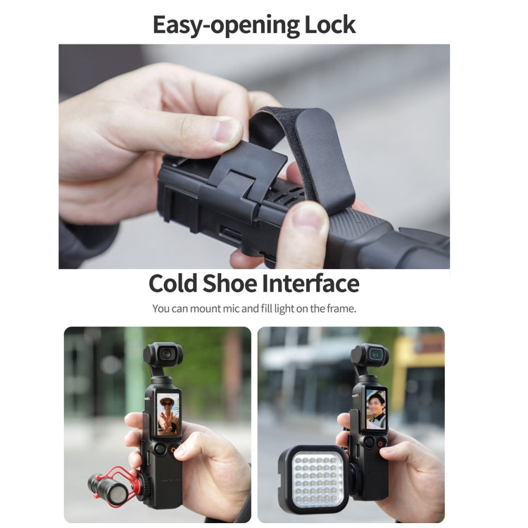Para DJI OSMO Pocket 3 Sunnylife banda de mano marco protector cubierta de mango de extensión de zapato frío, Extension Frame