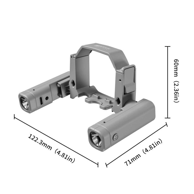 Para DJI Mini 4 Pro STARTRC Luz de búsqueda de navegación nocturna Linterna LED Recargable Luz de señal de iluminación, For DJI Mini 4 Pro