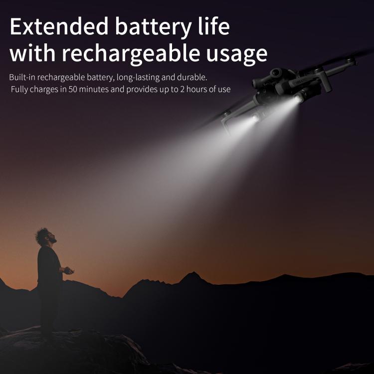 Para DJI Mini 4 Pro STARTRC Luz de búsqueda de navegación nocturna Linterna LED Recargable Luz de señal de iluminación, For DJI Mini 4 Pro