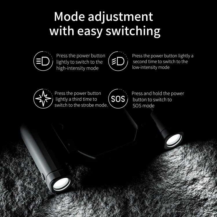 Para DJI Mini 4 Pro STARTRC Luz de búsqueda de navegación nocturna Linterna LED Recargable Luz de señal de iluminación, For DJI Mini 4 Pro
