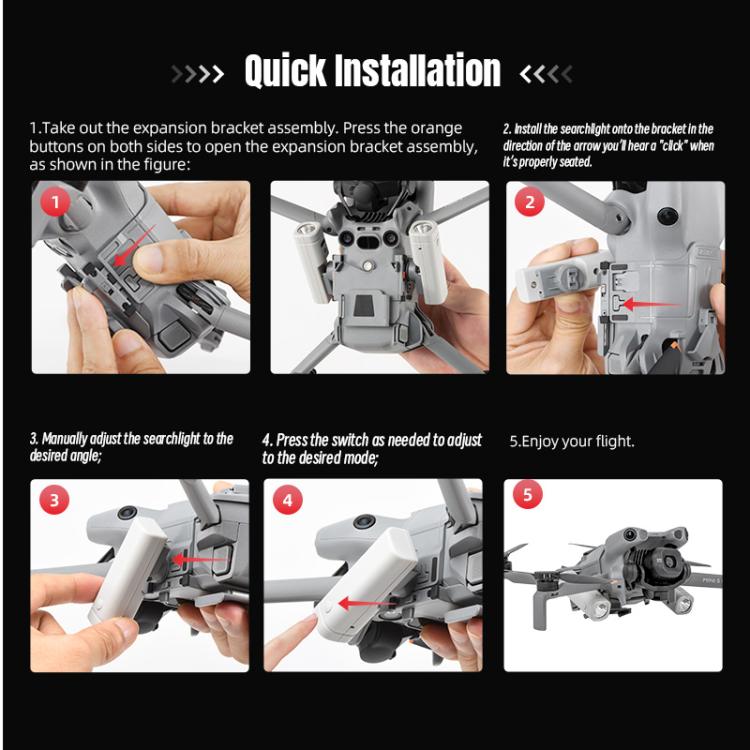 Linterna LED recargable para navegación nocturna DJI Mini 5 Pro STARTRC, luz de señalización., For DJI Mini 5 Pro