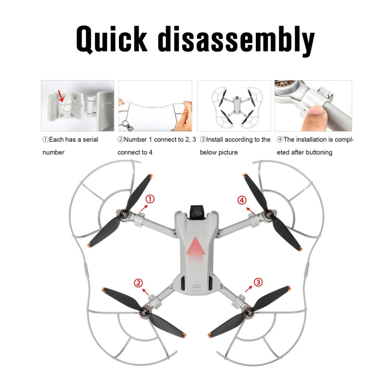 Para DJI Mini 4 STARTRC Drone hélice protector anillo anticolisión, For DJI Mini 4 Pro