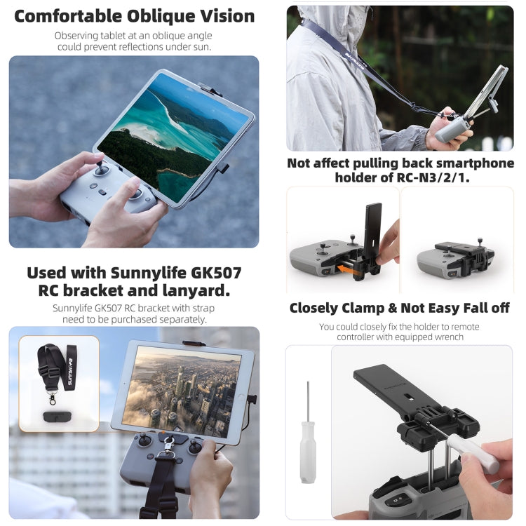 Soporte para tableta con control remoto Sunnylife para DJI RC-N3 / RC-N2 / RC-N1