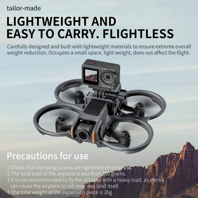 Soporte de expansión para cámara de acción DJI Avata 2 STARTRC, For DJI Avata 2 Expansion Bracket