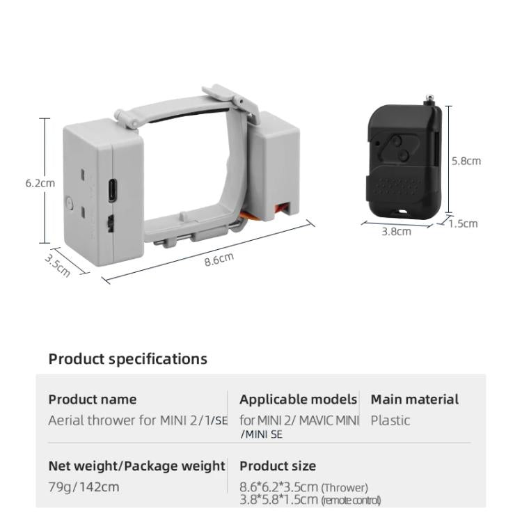 Para DJI Mini 2 / Mavic Mini Sistema de lanzamiento aéreo parabólico, For DJI Mini 2 / Mavic Mini