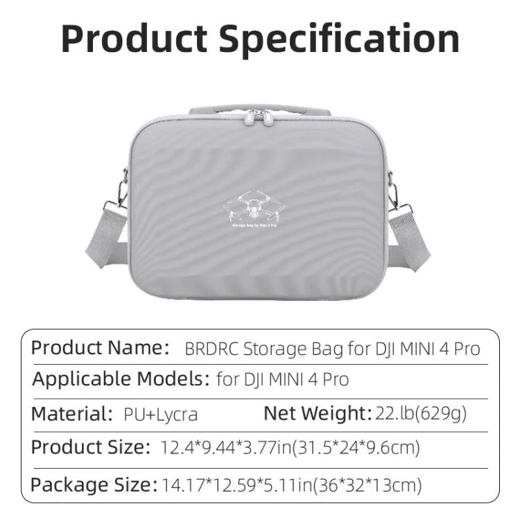 Bolsa de transporte y almacenamiento para el control remoto del dron DJI Mini 4 Pro BRDRC, For DJI Mini 4 Pro